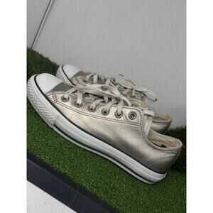 Converse Shoes Men’s 7.5Chuck Taylor All Star Ox Light Gold Metallic Low Sneaker